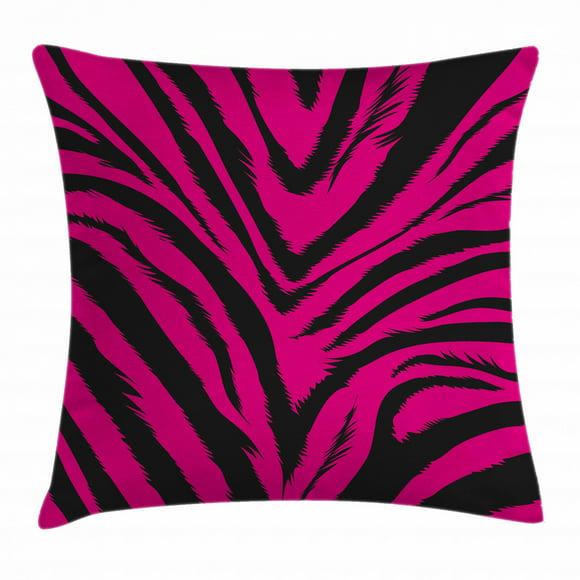 16x16 taiche Zebra Pattern Camouflage Abstract in Red Throw Pillow Multicolor 
